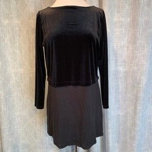 J. Jill Wearever Collection Velvet Layered Tunic long sleeve top Women's Small-P